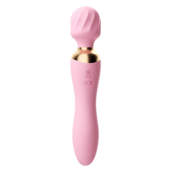 MizzZee - Dual-Head Vibrators Wand (Chargeable - Pink)